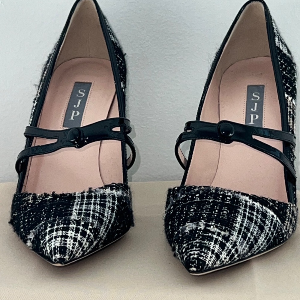 SJP by Sarah Jessica Parker Tweed Mary Jane Pumps - Picture 4 of 5